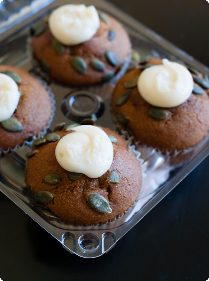 Sweet on Trader Joe's Saturday Pumpkin Cream Cheese Muffins Bake at 350°